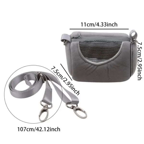 Haustierkäfig, Kreuzkörper-Zubehör, Zylinder-Design, weich, praktisch, für Haus, Reisen, tragbar, Eichhörnchen, sichtbares Netz, Hamster-Tragetasche - Image 22