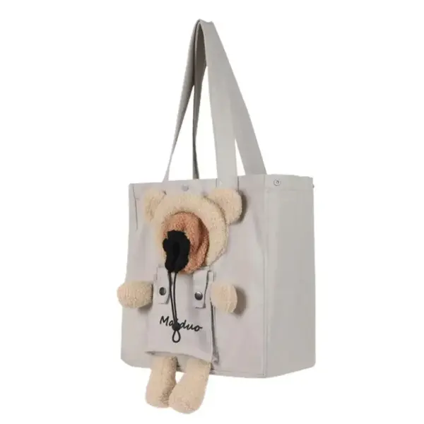 Pet Carriers Canvas Bag Tragbare Tragetasche Atmungsaktive Tasche Katze Hund Tragetaschen Ausgehende Reise Haustiere Handtasche Transport Umhängetasche - Image 7