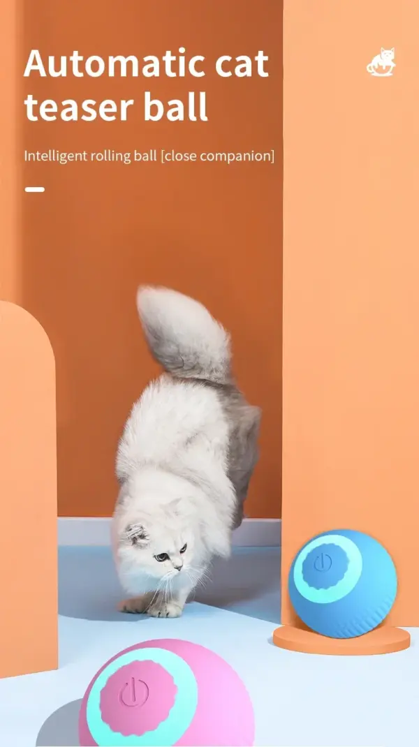 Interaktiver Katzenspielzeugball, automatischer elektrischer rollender Ball, Spielzeug für Katzen/Kätzchen, Haustiere, intelligenter automatischer Teaser, USB wiederaufladbar - Image 38