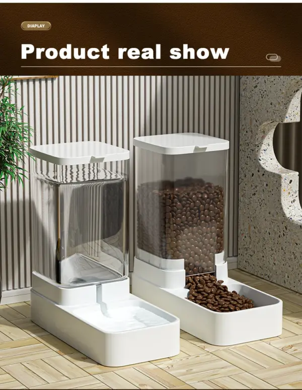 Automatischer Futterspender und Wasserspender für Katzen mit Schwerkraft-Aufbewahrungsbehälter für Katzen und Hunde - Image 26