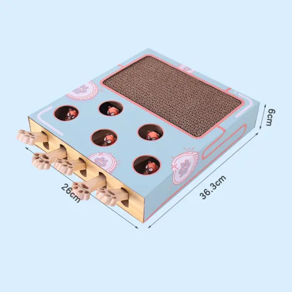 Katzenspielbox, Labyrinth, interaktiv, pädagogisch, Katze, Hit Gophers, lustiger Katzenstab, 3-in-1-Katzenspielzeug, Verfolgungsjagd, Maus mit Kratzbaum - Image 14