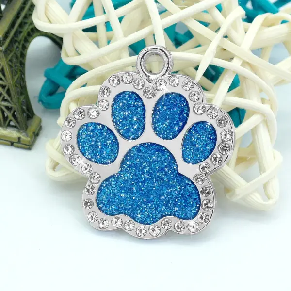 Personalisiertes Namensschild für Hunde und Katzen, glitzernde Strasssteine, Welpen, Kätzchen, Anti-Verlust-Haustierhalsband, Zubehör, kostenlose gravierte Haustierprodukte - Image 39