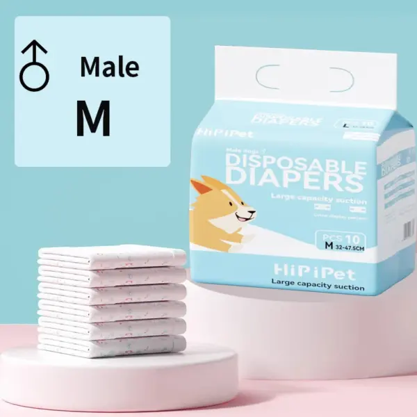 10 Stück Einweg-Haustierwindeln für Männer und Frauen, Hunde, saugfähige Hunde-Einwegunterwäsche, physiologische Hosen für Hunde, Welpen - Image 7