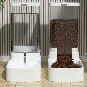 Automatischer Futterspender und Wasserspender für Katzen mit Schwerkraft-Aufbewahrungsbehälter für Katzen und Hunde