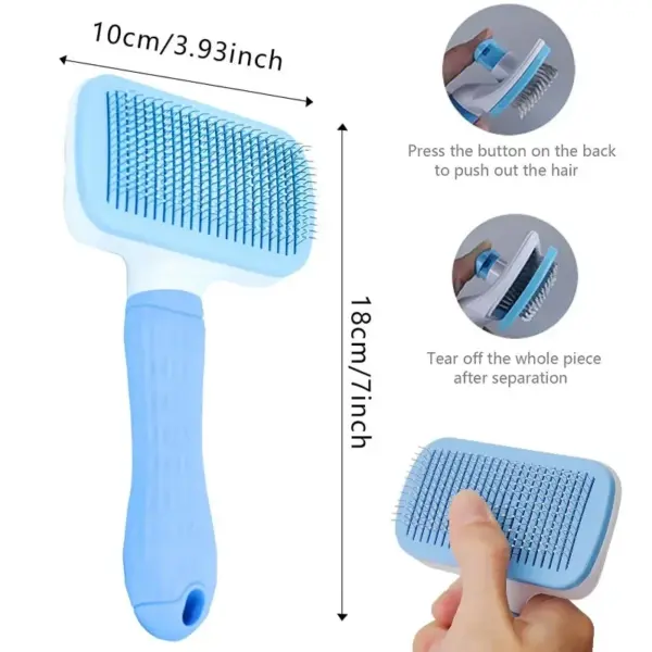 Dog Hair Remover Brush Cat Dog Hair Grooming And Care Comb For Long Hair Dog Pet Removes Hairs Cleaning Bath Brush Dog Supplies - Image 5