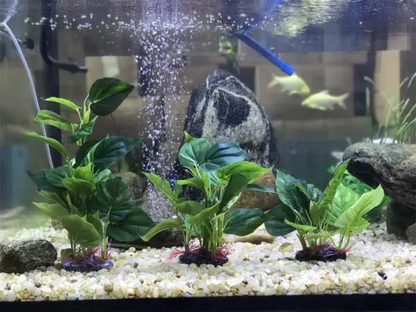 Künstliche Aquarium-Dekoration, Pflanzen, Kunststoff-Wasserpflanze mit großen grünen Blättern, Unterwasserpflanzen, Aquarium-Wasserpflanze schmücken - Image 9