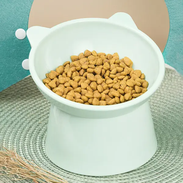 Haustier Katze Hunden apf hoher Fuß Hunden apf Hals schutz Katze Tiernahrung Wasserschale Anti-Umkippen binaural wasch bar Haustier Futters chale - Image 18