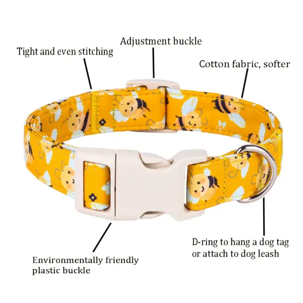 100% echtes Baumwoll gewebe Haustier halsband verstellbares Sicherheits baumwoll halsband für Hunde katze Welpen Kätzchen Haustier zubehör - Image 2