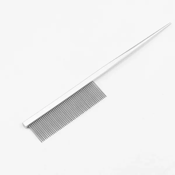 Welpen-Pflegekamm, Groomer für Hunde, Metall-Groomer, Haustierkämme, Haarbürste, Katzen- und Hundepflegekämme, scharfe Schwanzreihe für Hunde und Katzen - Image 7