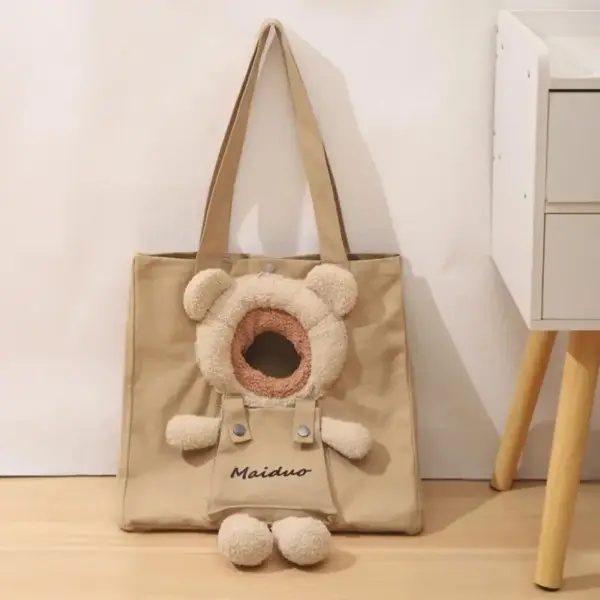 Pet Carriers Canvas Bag Tragbare Tragetasche Atmungsaktive Tasche Katze Hund Tragetaschen Ausgehende Reise Haustiere Handtasche Transport Umhängetasche - Image 10