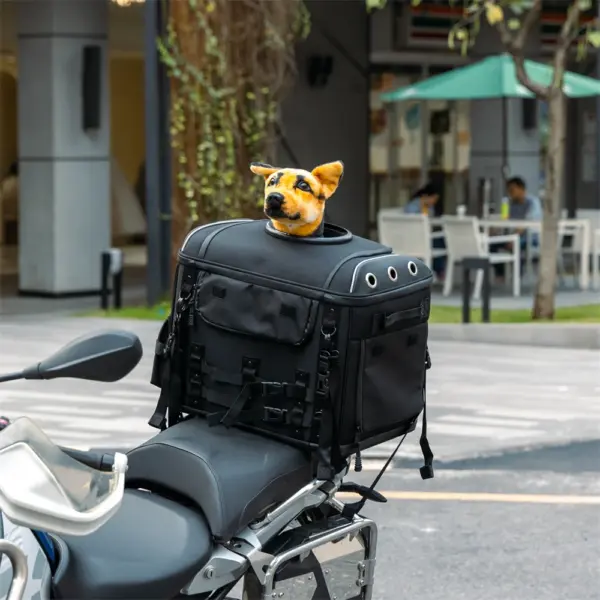 Motorrad Haustier Tasche Haustier Hund Träger mit Beifahrersitz Gepäckträger Für Yamaha MT07 MT09 R1 Für Touring Street Glide Road King - Image 27