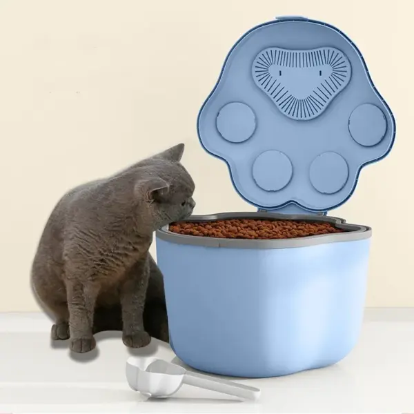Große Hundefutter Lagerung Eimer Tiernahrung Lagerung Eimer Lebensmittel Dichtung Feuchtigkeit-beständig Katze Trockenfutter Eimer Lagerung Box Pet Snacks Eimer - Image 6