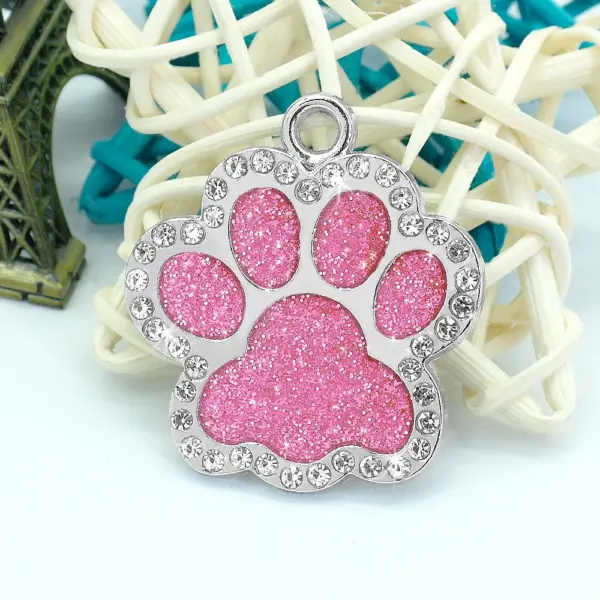 Personalisiertes Namensschild für Hunde und Katzen, glitzernde Strasssteine, Welpen, Kätzchen, Anti-Verlust-Haustierhalsband, Zubehör, kostenlose gravierte Haustierprodukte - Image 40
