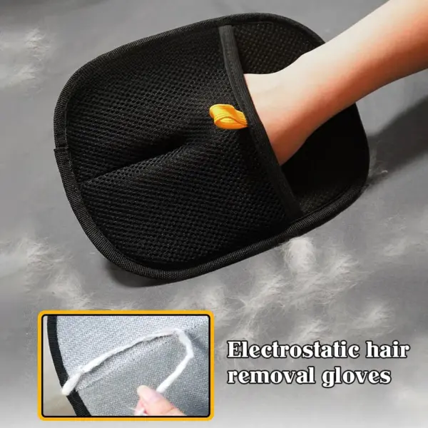 Haustierpflege-Handschuhe, statische Entstaubungsbürste, Haustierhaarentferner-Bürste, Entfernung von Hunde- und Katzenhaaren von Sofa, Teppich, Kleidung, Haustierbedarf - Image 4