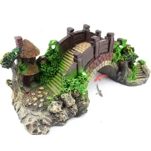 Aquarium Künstliche Brücke Harz Landschaft Dekoration Brücke Aquarium Ausrüstung Zubehör Ornament Höhle Aquatische Haustier Fisch