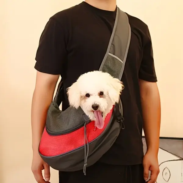 Tragbarer Haustierrucksack, geeignet für kleine Hunde und Katzen, unverzichtbar für Reisen und Spaziergänge, Haustiertasche im Umhängetasche - Image 5