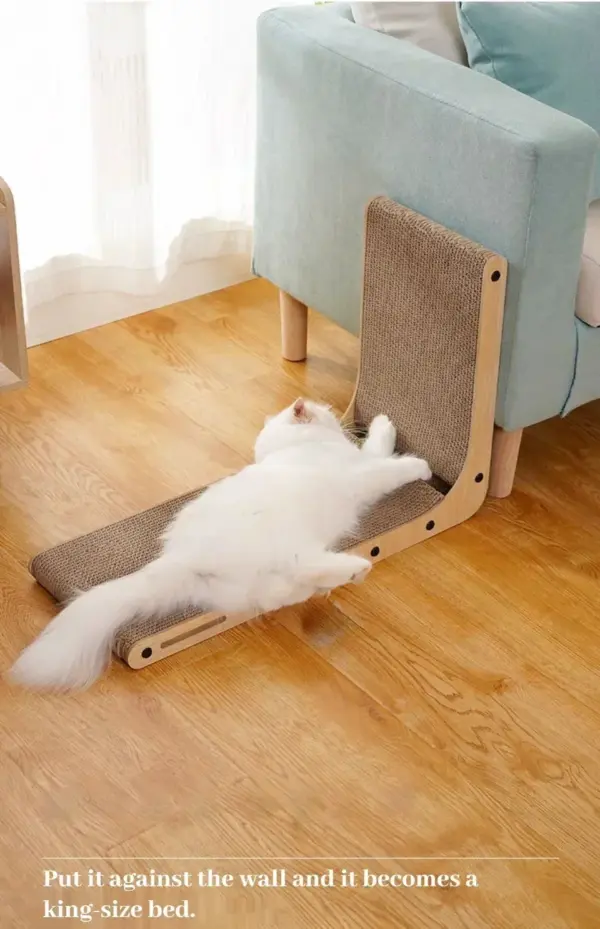 Katzenkratzbrett, Katzenspielzeug, Holz, verschleißfest und kratzfest, Pfosten, Katzenmöbel, Training, Schleifklaue, Spielzeug, Sofa - Image 24