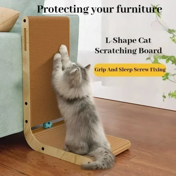 Cat Scratching Board Cat Toys  Wooden  Wear-resistant  and Scratch-resistant Post Cat Furniture Training Grinding Claw Toys Sofa - Image 3