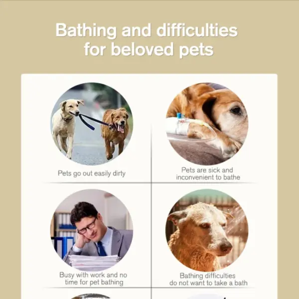 Hundesalon-Handschuh, Haustier-Badetücher, Hunde-Körpertücher, keine Spülung, Waschhandschuhe für die Reinigung von Katzen, Fell, Ohren, Augen und Pfoten, desodorierend - Image 2