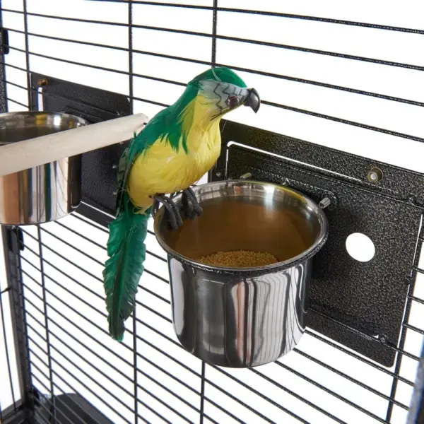 Große Vogelkäfige, Papageienkäfig, breiter Flugkäfig aus Metall für Wellensittiche, Sittiche, Sittiche, mit rollenden Ständerrädern - Image 4
