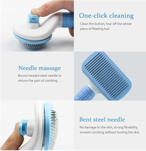 Dog Hair Remover Brush Cat Dog Hair Grooming And Care Comb For Long Hair Dog Pet Removes Hairs Cleaning Bath Brush Dog Supplies - Image 5