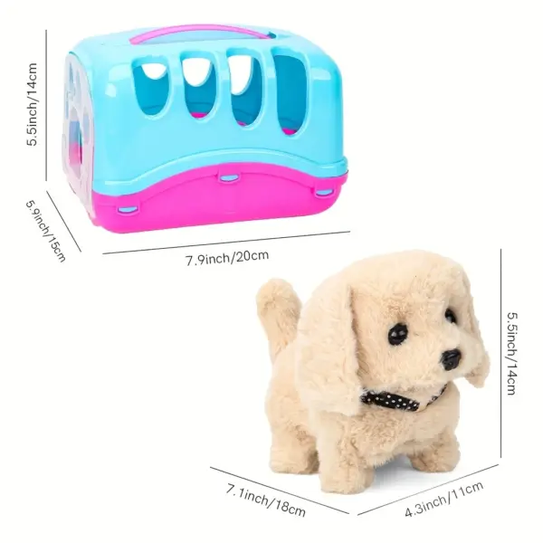 Haustier-Welpenpflegezubehör mit Hundehütte – Simuliertes Brador Dog Call Plüschtier – Interaktiver Tierarzt-Klinik-Arzt für Kinder – Rolle - Image 14