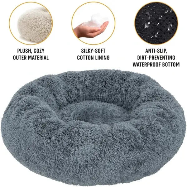 40-90cm rundes Haustier bett für großes Hunde bett super weiches Katzen bett lange Plüsch hundehütte für mittelgroße Hundehütte Winter warmes Schlafen - Image 22