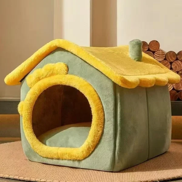 Indoor Warm Dog House Soft Pet Bed Tent House Dog Kennel Cat Bed With Removable Cushion Suitable For Small Medium Large Pets Ind - Image 3