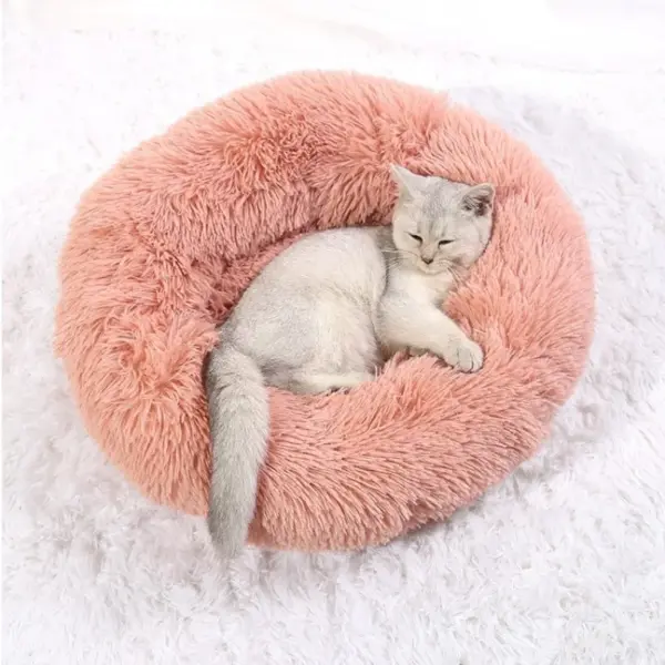 40-90cm rundes Haustier bett für großes Hunde bett super weiches Katzen bett lange Plüsch hundehütte für mittelgroße Hundehütte Winter warmes Schlafen - Image 27