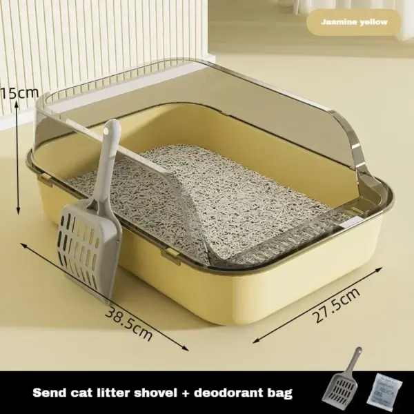 Verdickte Katzentoilette, halbgeschlossen, spritzwassergeschützt, Bettpfannen für Haustiere für mehrere Katzenhäuser, langlebiges Katzentoilett mit Schaufel, Heimtierbedarf - Image 8