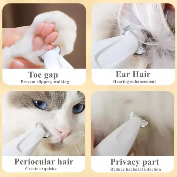 Pet Grooming Equipment Puppy Hairdressing Blades Cat Paw Electric Shaver Dog Trimmer Clipper Hair Cutting Tool with LED Light - Image 3