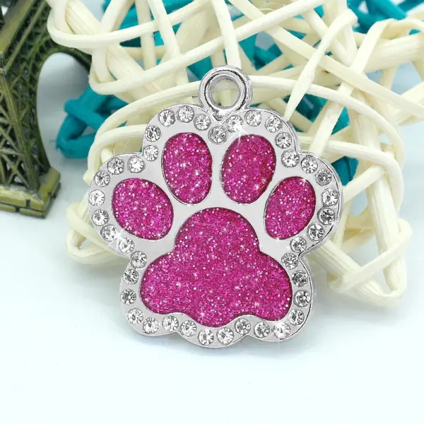 Personalisiertes Namensschild für Hunde und Katzen, glitzernde Strasssteine, Welpen, Kätzchen, Anti-Verlust-Haustierhalsband, Zubehör, kostenlose gravierte Haustierprodukte - Image 42