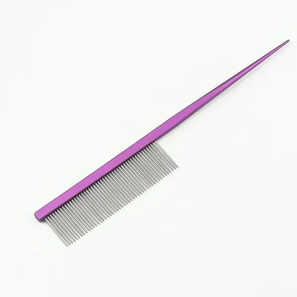 Welpen-Pflegekamm, Groomer für Hunde, Metall-Groomer, Haustierkämme, Haarbürste, Katzen- und Hundepflegekämme, scharfe Schwanzreihe für Hunde und Katzen - Image 13