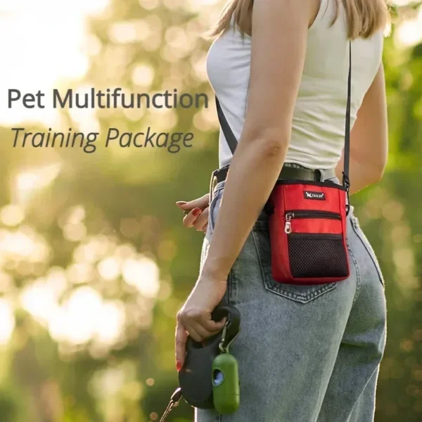 Dog Training Pouch Snack Carrier Outdoor Feeding Waist Bag Portable Foldable Pet Supplies Treat Holder Walking Adjustable Pack - Image 2