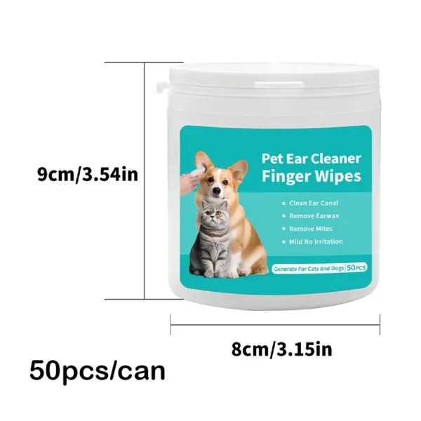 Reinigungsprodukte für Haustiere. Ohrenreinigungstücher. Fingerspitzen zur Ohrenpflege. Ohrmilbenentfernung. Ohrenreinigungsprodukte für Katzen und Hunde - Image 6