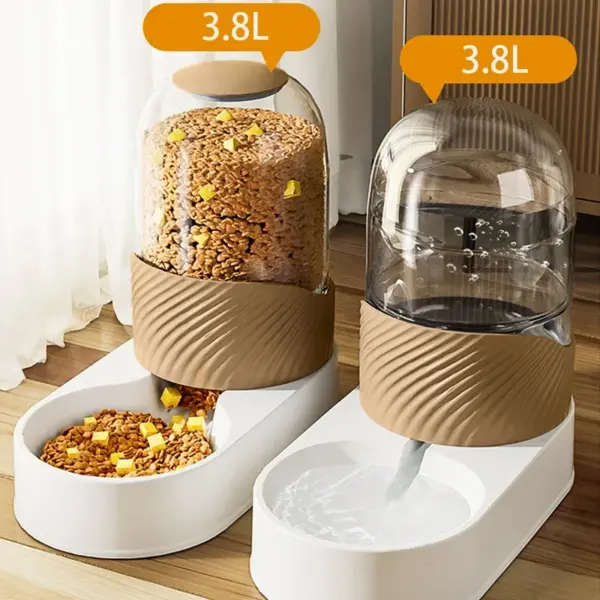 Pet Automatische Feeder Katze Wasser Dispenser Hund Automatische Feeder Katze Hund Wasser Dispenser Pet Bowl Kombination Pet Liefert 2/3,8 L - Image 21