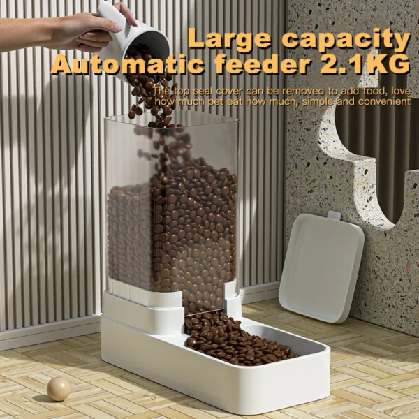 Automatischer Futterspender und Wasserspender für Katzen mit Schwerkraft-Aufbewahrungsbehälter für Katzen und Hunde - Image 8