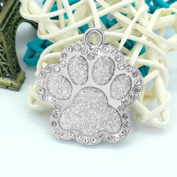 Personalisiertes Namensschild für Hunde und Katzen, glitzernde Strasssteine, Welpen, Kätzchen, Anti-Verlust-Haustierhalsband, Zubehör, kostenlose gravierte Haustierprodukte - Image 43