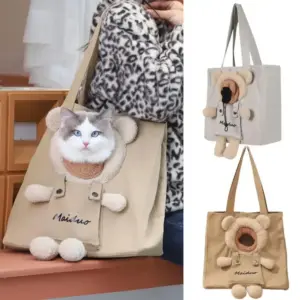 Pet Carriers Canvas Bag Tragbare Tragetasche Atmungsaktive Tasche Katze Hund Tragetaschen Ausgehende Reise Haustiere Handtasche Transport Umhängetasche