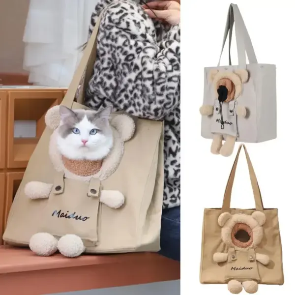 Pet Carriers Canvas Bag Tragbare Tragetasche Atmungsaktive Tasche Katze Hund Tragetaschen Ausgehende Reise Haustiere Handtasche Transport Umhängetasche