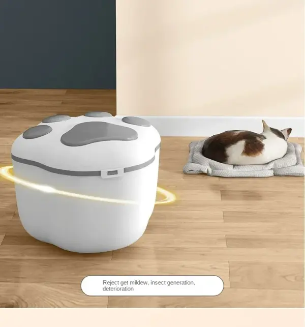 Große Hundefutter Lagerung Eimer Tiernahrung Lagerung Eimer Lebensmittel Dichtung Feuchtigkeit-beständig Katze Trockenfutter Eimer Lagerung Box Pet Snacks Eimer - Image 15