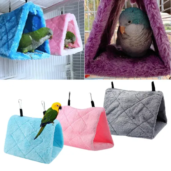 Haustier Vogelkäfige Papagei Zelt Warme Plüsch Hängematte Hängen Höhle Sittich Hütte Zelt Bett Vogel Nest Haus Schlafen Schlüpfen Zubehör - Image 2