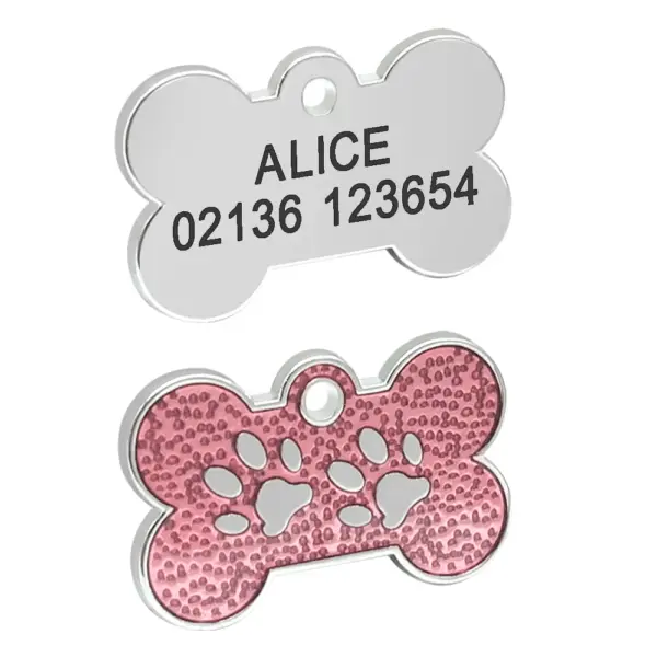 Personalisiertes Namensschild für Hunde und Katzen, glitzernde Strasssteine, Welpen, Kätzchen, Anti-Verlust-Haustierhalsband, Zubehör, kostenlose gravierte Haustierprodukte - Image 13