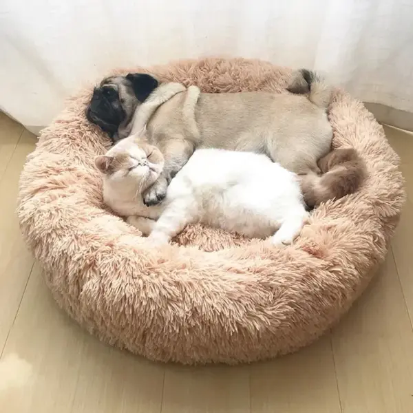 40-90cm rundes Haustier bett für großes Hunde bett super weiches Katzen bett lange Plüsch hundehütte für mittelgroße Hundehütte Winter warmes Schlafen - Image 25
