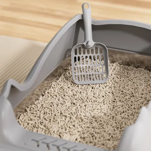 20 cm lange Katzentoilette aus Edelstahl, halbgeschlossen, auslaufsicher und geruchsdicht, leicht zu reinigen. Geeignet für mehrere Katzenhaushalt - Image 3