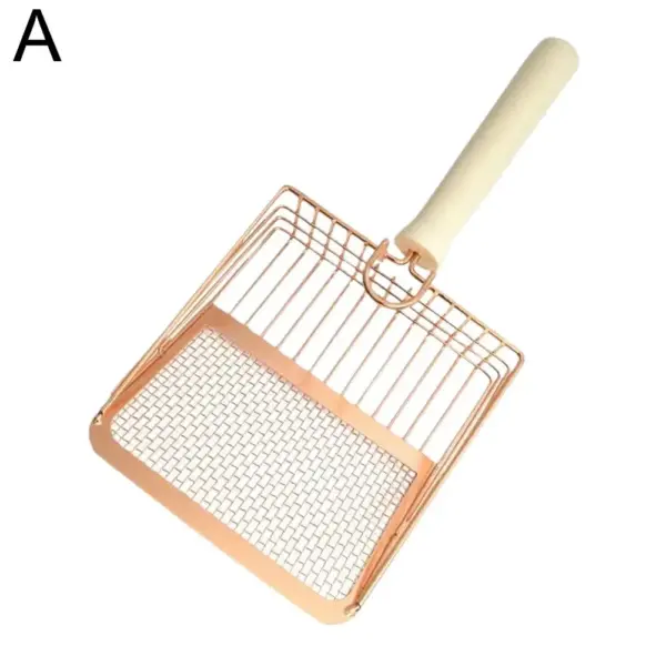 Katzenstreuschaufel aus Metall, Edelstahl, Holzgriff, leicht zu rosten, waschbar, für Kätzchen, Katzenschaufel, Toilettenreinigungsschaufel, Werkzeug - Image 8