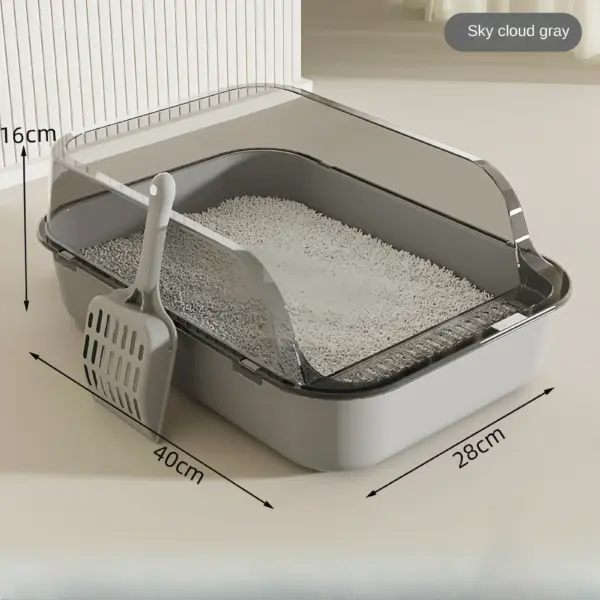 Kitty Sandbox Katzentoilette, halbgeschlossen, spritzwassergeschützt, Katzentoilette, Reinigungsbecken, Zubehör, Haustiertoilette, Kätzchenablage, Bettpfanne - Image 5