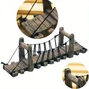 Aquarium Ornament Dekoration Haus mit Brücke für Aquarium
