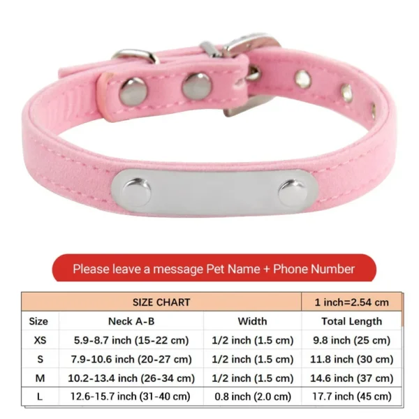 Personalisiertes Katzenhalsband aus weichem Samt, Welpen-Halskettenhalsbänder für Katzen, kleiner Hund, Kätzchen-Zubehör, individueller ID-Name, kostenlose Gravur - Image 9