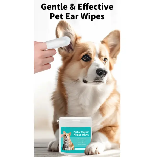 Reinigungsprodukte für Haustiere. Ohrenreinigungstücher. Fingerspitzen zur Ohrenpflege. Ohrmilbenentfernung. Ohrenreinigungsprodukte für Katzen und Hunde - Image 5